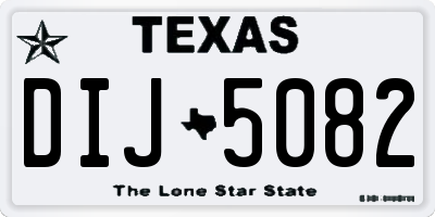 TX license plate DIJ5082