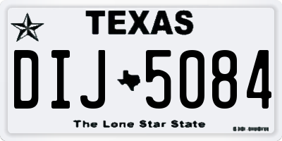 TX license plate DIJ5084