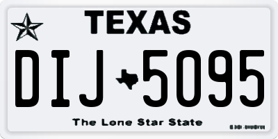 TX license plate DIJ5095