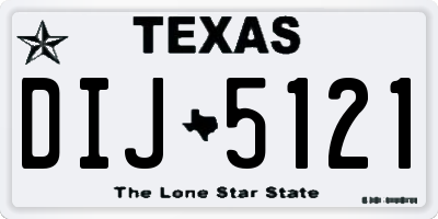 TX license plate DIJ5121