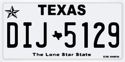 TX license plate DIJ5129