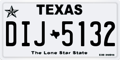TX license plate DIJ5132