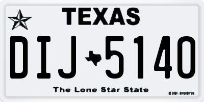 TX license plate DIJ5140