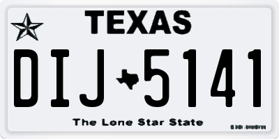 TX license plate DIJ5141