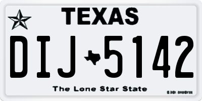 TX license plate DIJ5142