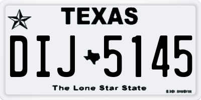 TX license plate DIJ5145
