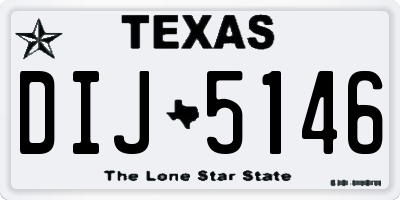 TX license plate DIJ5146
