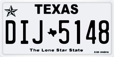 TX license plate DIJ5148