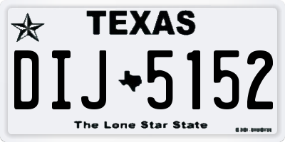 TX license plate DIJ5152