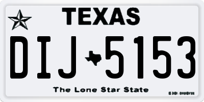 TX license plate DIJ5153