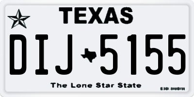 TX license plate DIJ5155