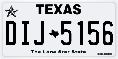 TX license plate DIJ5156