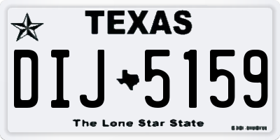 TX license plate DIJ5159