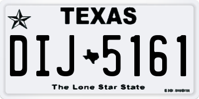 TX license plate DIJ5161