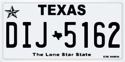TX license plate DIJ5162