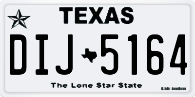TX license plate DIJ5164
