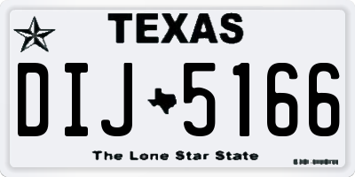 TX license plate DIJ5166