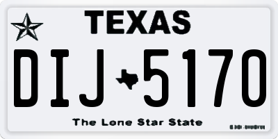 TX license plate DIJ5170