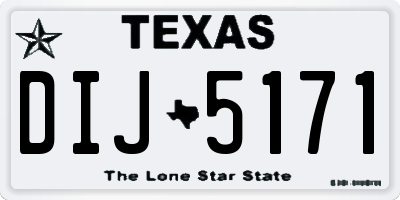 TX license plate DIJ5171