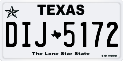TX license plate DIJ5172