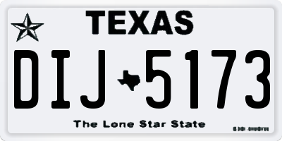 TX license plate DIJ5173