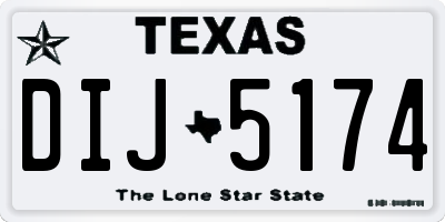 TX license plate DIJ5174