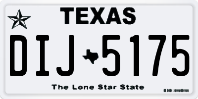 TX license plate DIJ5175