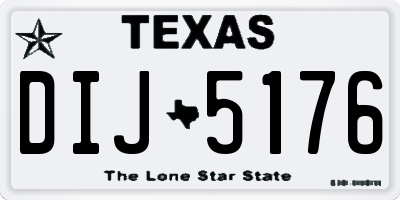 TX license plate DIJ5176