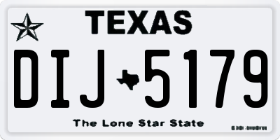 TX license plate DIJ5179