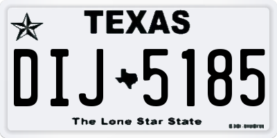 TX license plate DIJ5185