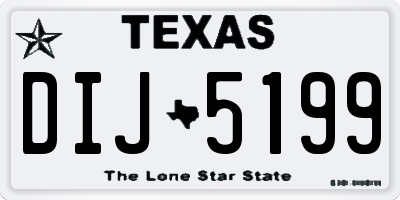 TX license plate DIJ5199