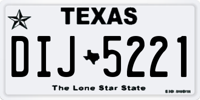 TX license plate DIJ5221