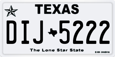 TX license plate DIJ5222