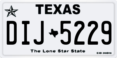 TX license plate DIJ5229