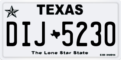 TX license plate DIJ5230