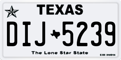 TX license plate DIJ5239