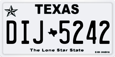 TX license plate DIJ5242