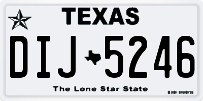 TX license plate DIJ5246