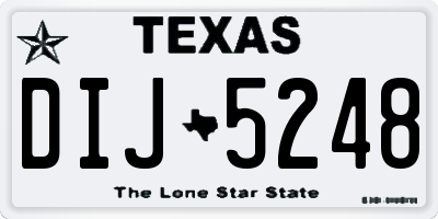 TX license plate DIJ5248