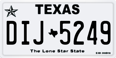 TX license plate DIJ5249