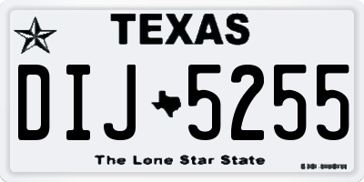 TX license plate DIJ5255