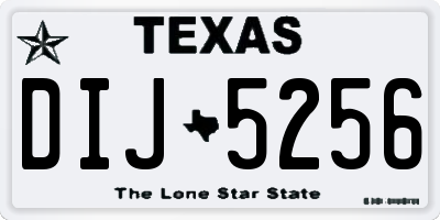 TX license plate DIJ5256
