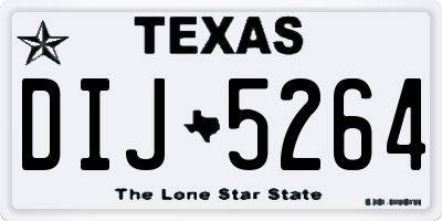TX license plate DIJ5264