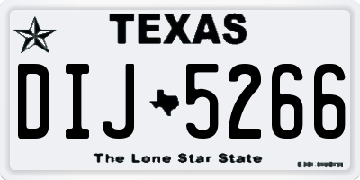 TX license plate DIJ5266