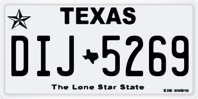 TX license plate DIJ5269