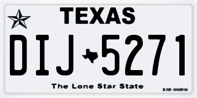 TX license plate DIJ5271