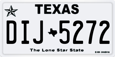 TX license plate DIJ5272