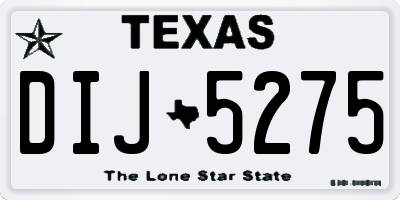 TX license plate DIJ5275