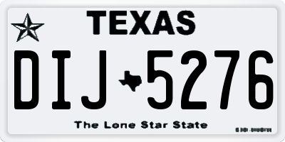 TX license plate DIJ5276