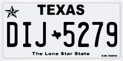 TX license plate DIJ5279